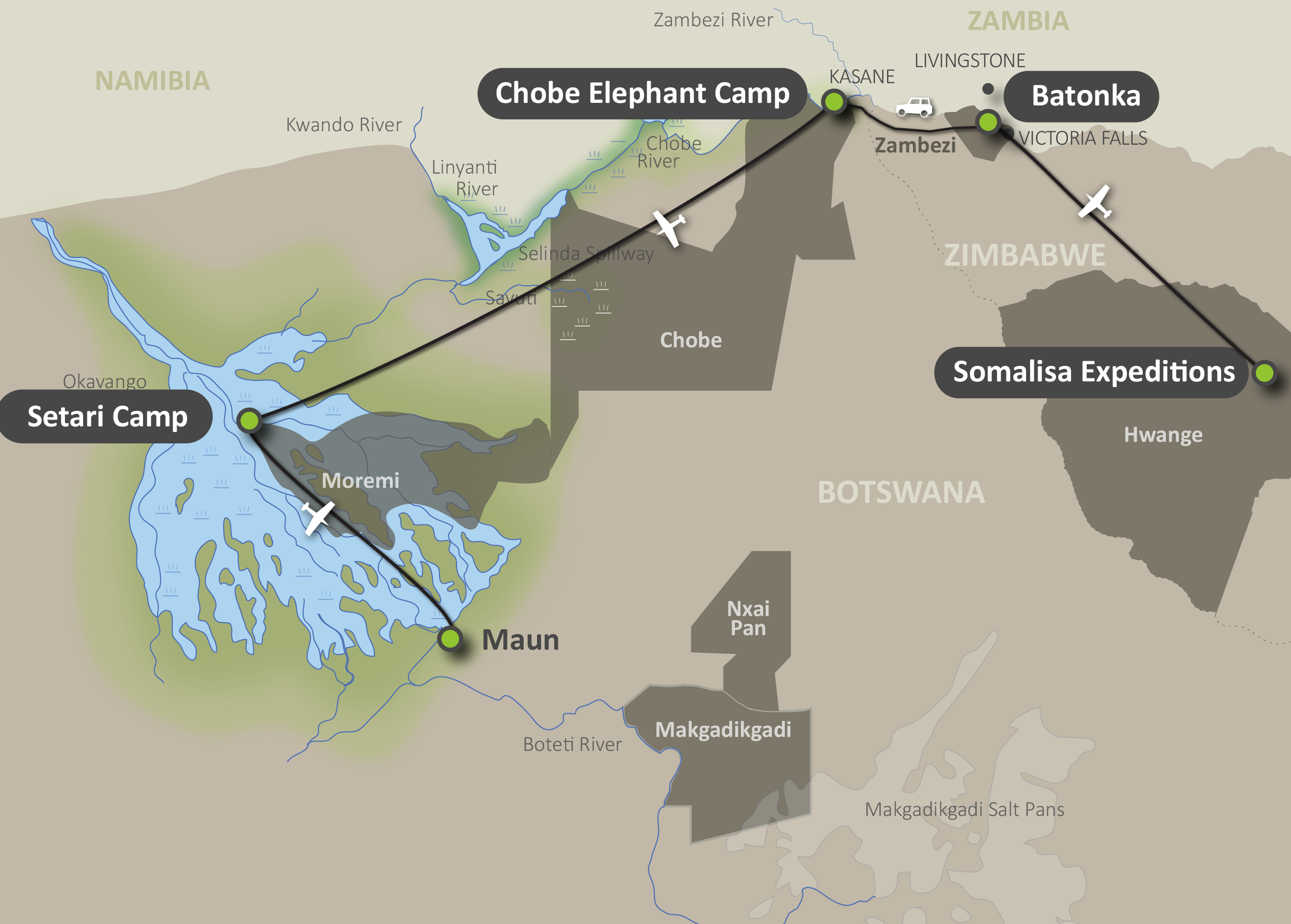 Map of the Wild Valley Plains Safari